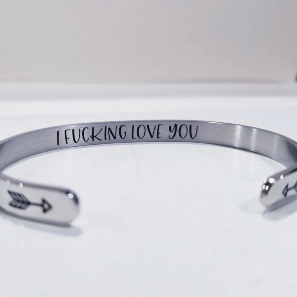 I fucking love you cuff bracelet with arrows